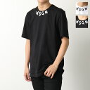 MSGM エムエスジーエム Tシャツ 3640MM118 メンズ クルーネック 半袖 カットソー オーバーサイズ コットン ネックライン ロゴ カラー2色【po_fifth】