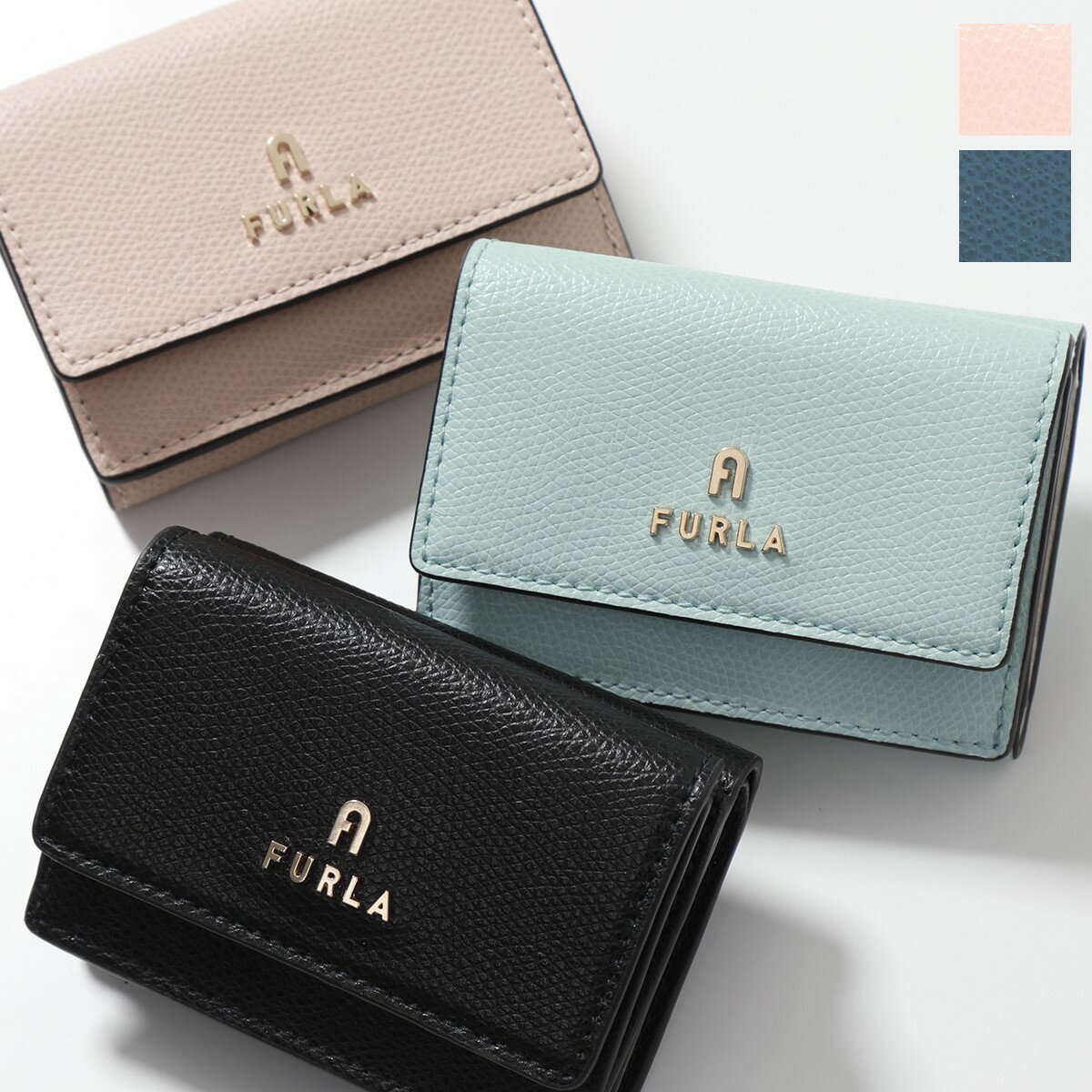 フルラ 革財布 レディース Furla フルラ 三つ折り財布 CAMELIA S カメリア WP00318 ARE000 レディース レザー メタルロゴ ミニ財布 カラー5色