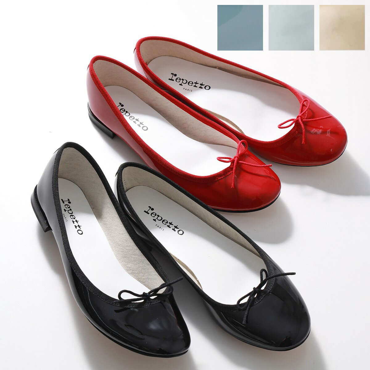 repetto レペット バレエシューズ VERNIS CENDRILLON AD BB べべ V086V レディース パテントレザー フラットパンプス リボン 定番モデル 靴 カラー5色【NEW SIZE】【po_fivee】