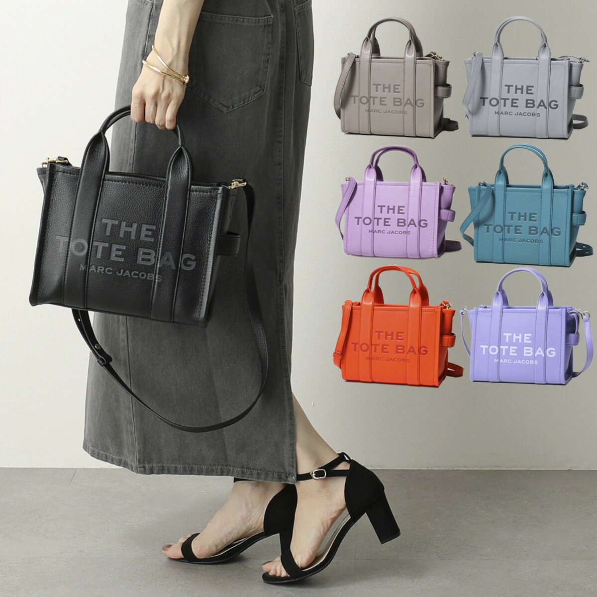 MARC JACOBS マークジェイコブス トートバッグ THE LEATHER MINI TOTE BAG H009L01SP21 レディース レザー ショルダーバッグ 鞄 カラー6色のサムネイル