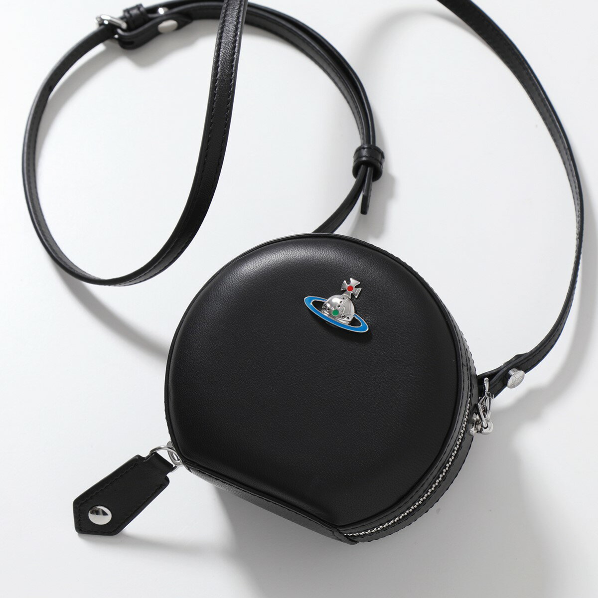 Vivienne Westwood ヴィヴィアンウエストウッド ショルダーバッグ NAPPA MINI ROUND CROSSBODY レディース レザー メタルオーブ ミニバッグ ラウンド 鞄 N403/BLACK【po_fifth】