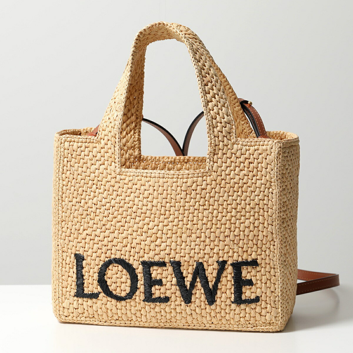 ロエベ バッグ（レディース） LOEWE ロエベ かごバッグ A685B59X03 レディース ミニトート ラフィア ロゴ ショルダーバッグ ハンドバッグ 鞄 2123/NATURAL