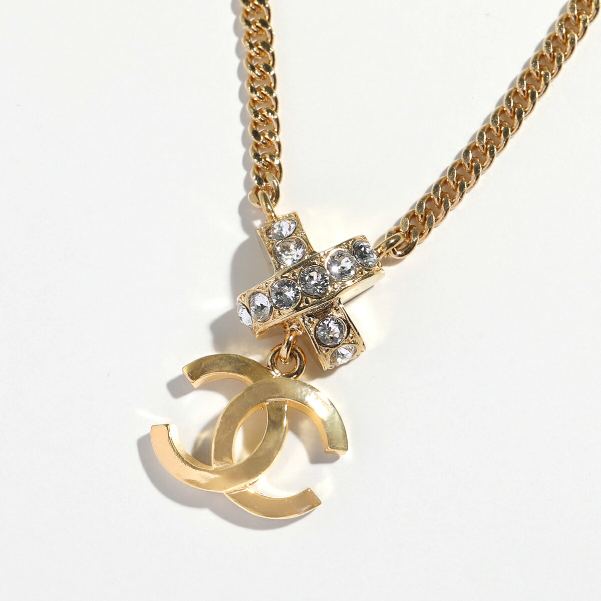CHANEL シャネル ネックレス ABA517 B10566 レディース ペンダント メタル×ラインストーン ココマーク CCマーク Xモチーフ アクセサリー NN170のサムネイル