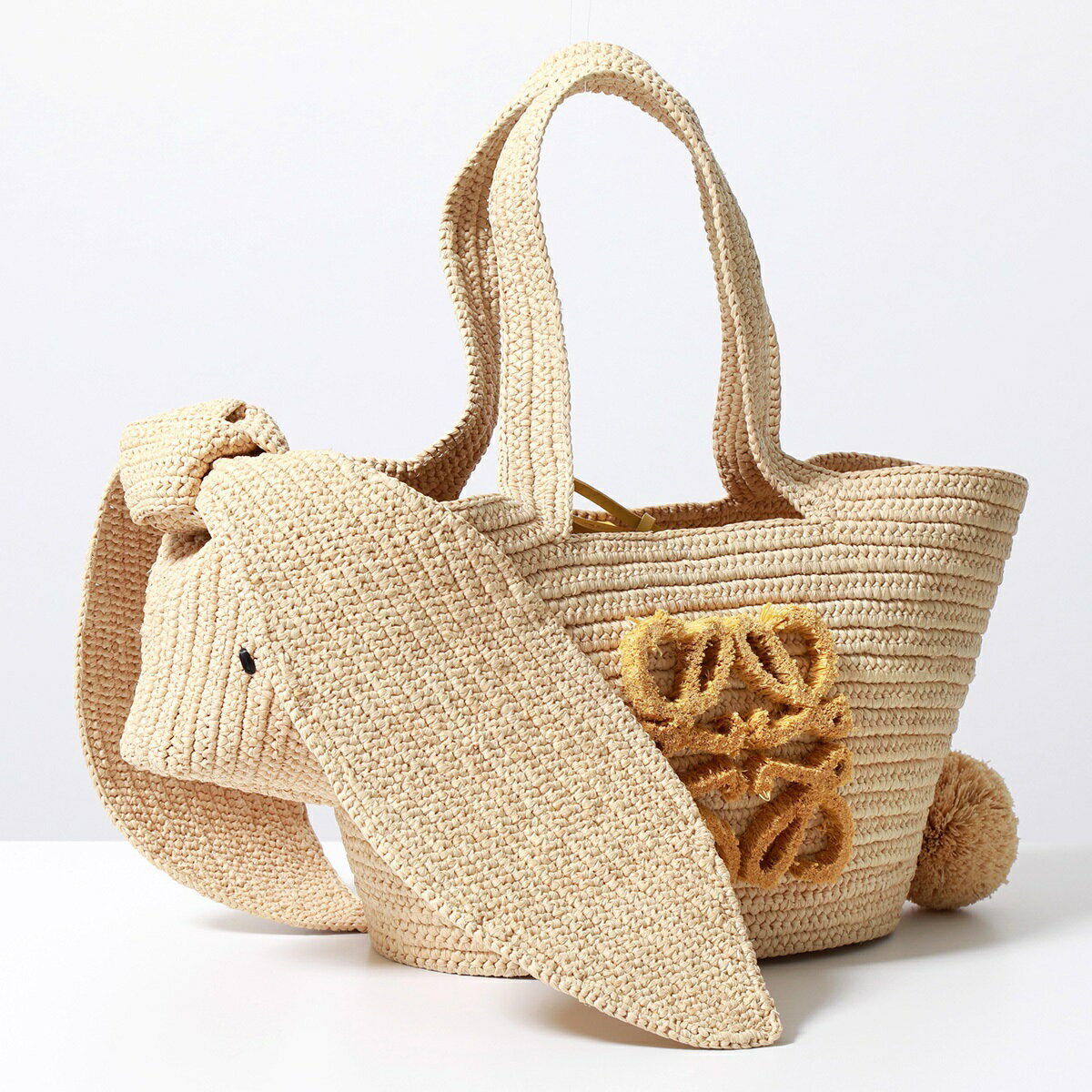 LOEWE ロエベ かごバッグ BUNNY BASKET SMALL バニー バスケット スモール A223S17X01 レディース ラフィア アナグラム ハンドバッグ 鞄 2123/NATURALのサムネイル