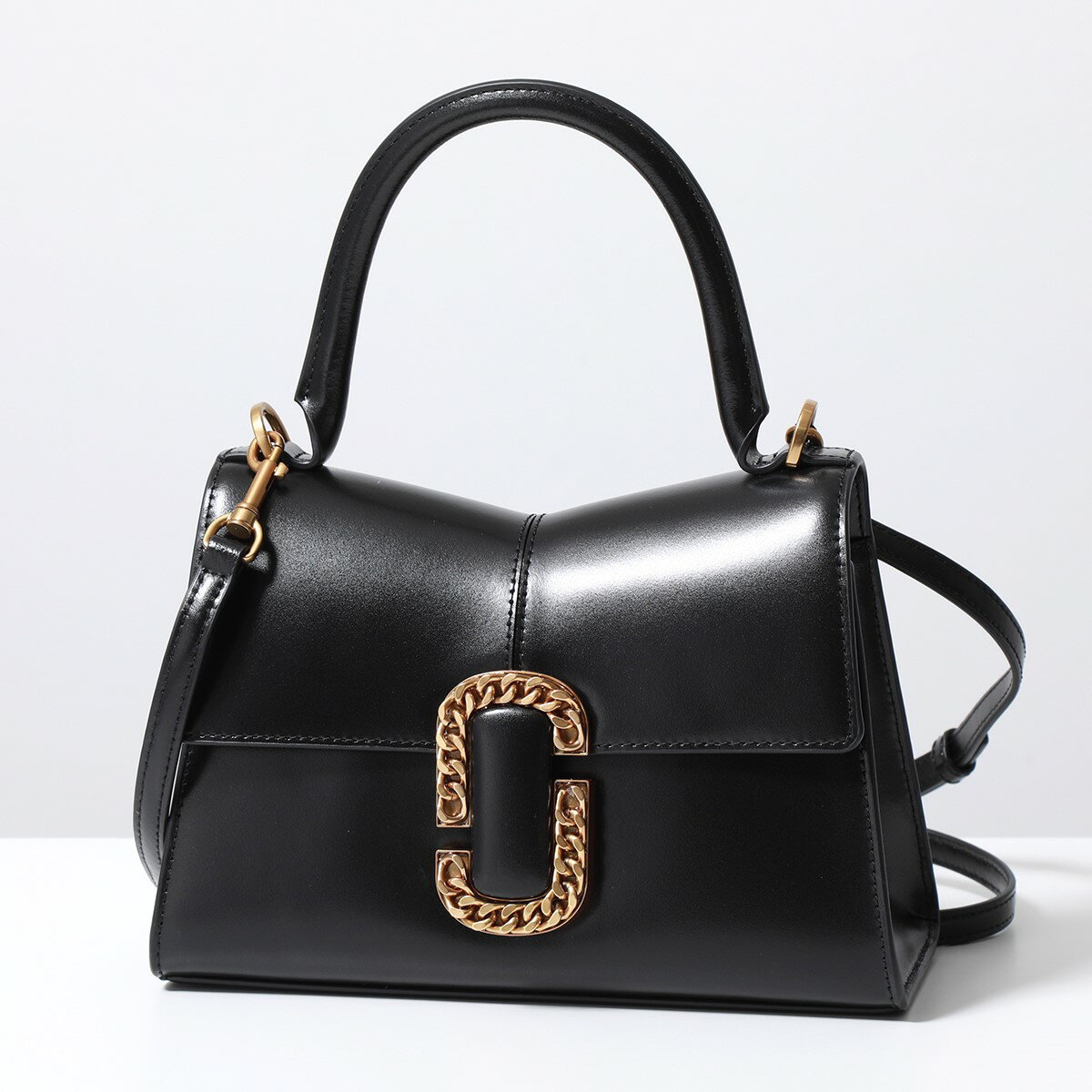 MARC JACOBS マークジェイコブス ハンドバッグ THE ST MARC TOP HANDLE 2P3HSC007H01 レディース レザー ショルダーバッグ 鞄 001/BLACK【po_fifth】