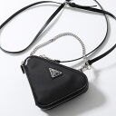 プラダ ショルダーバッグ（レディース） PRADA プラダ ショルダーバッグ MINI CONTENITORI 1NR015 ZO6 レディース レザー トライアングル メタルロゴ ハンドバッグ ミニバッグ 鞄 F0002/NERO【po_fifth】