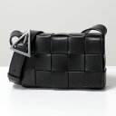 BOTTEGA VENETA ボッテガヴェネタ ショルダーバッグ カセット スモール 739351 VB1K0 メンズ マキシイントレ レザー 鞄 8480/BLACK-SILVER