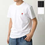 ami paris アミパリス Tシャツ BFUTS001.724 メンズ 半袖 カットソー ハートロゴ刺繍 ロゴT クルーネック コットン カラー3色
