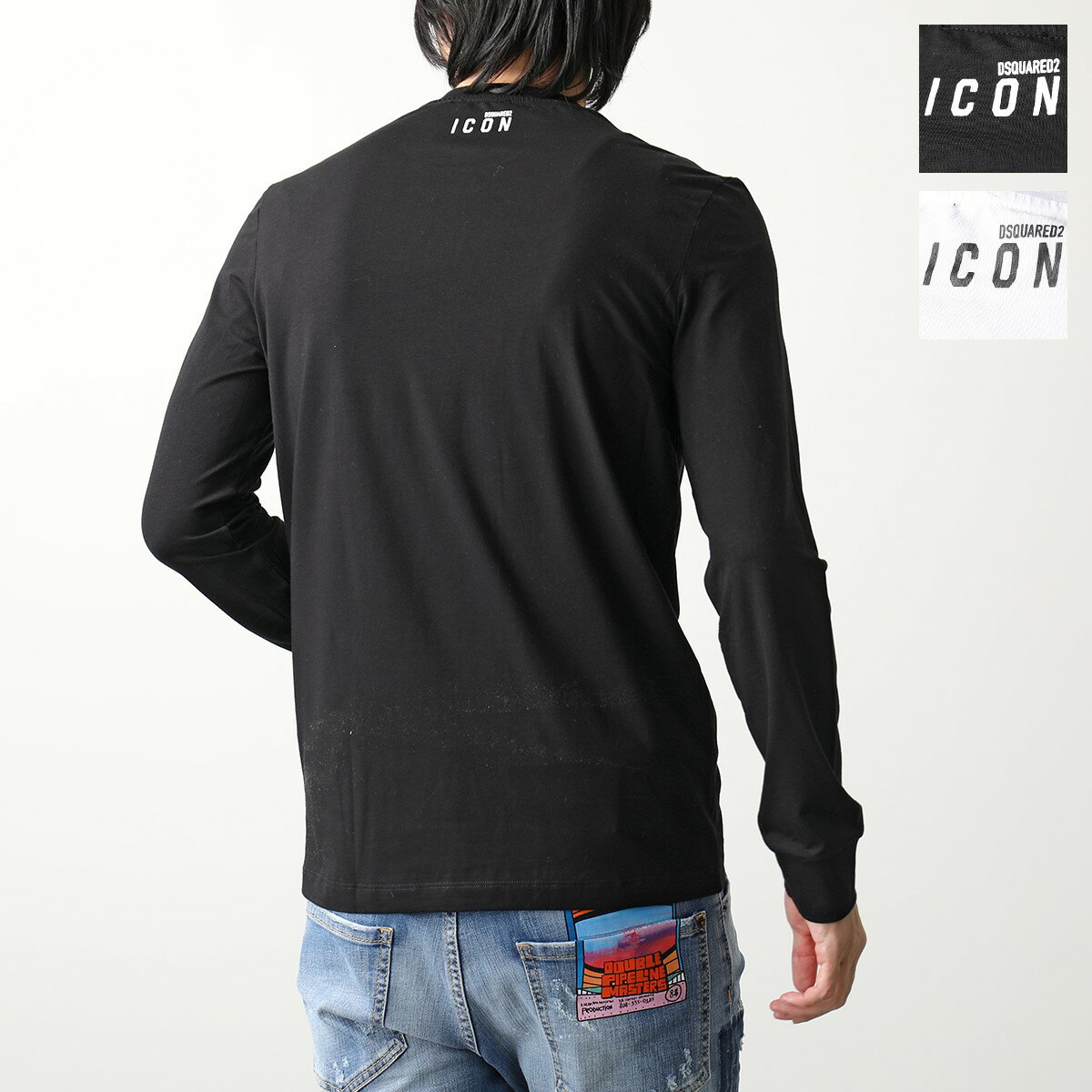 DSQUARED2 ディースクエアード 長袖 Tシャツ ICON アイコン D9M104700 メンズ アンダーウェアライン ストレッチ クルーネック カラー2色