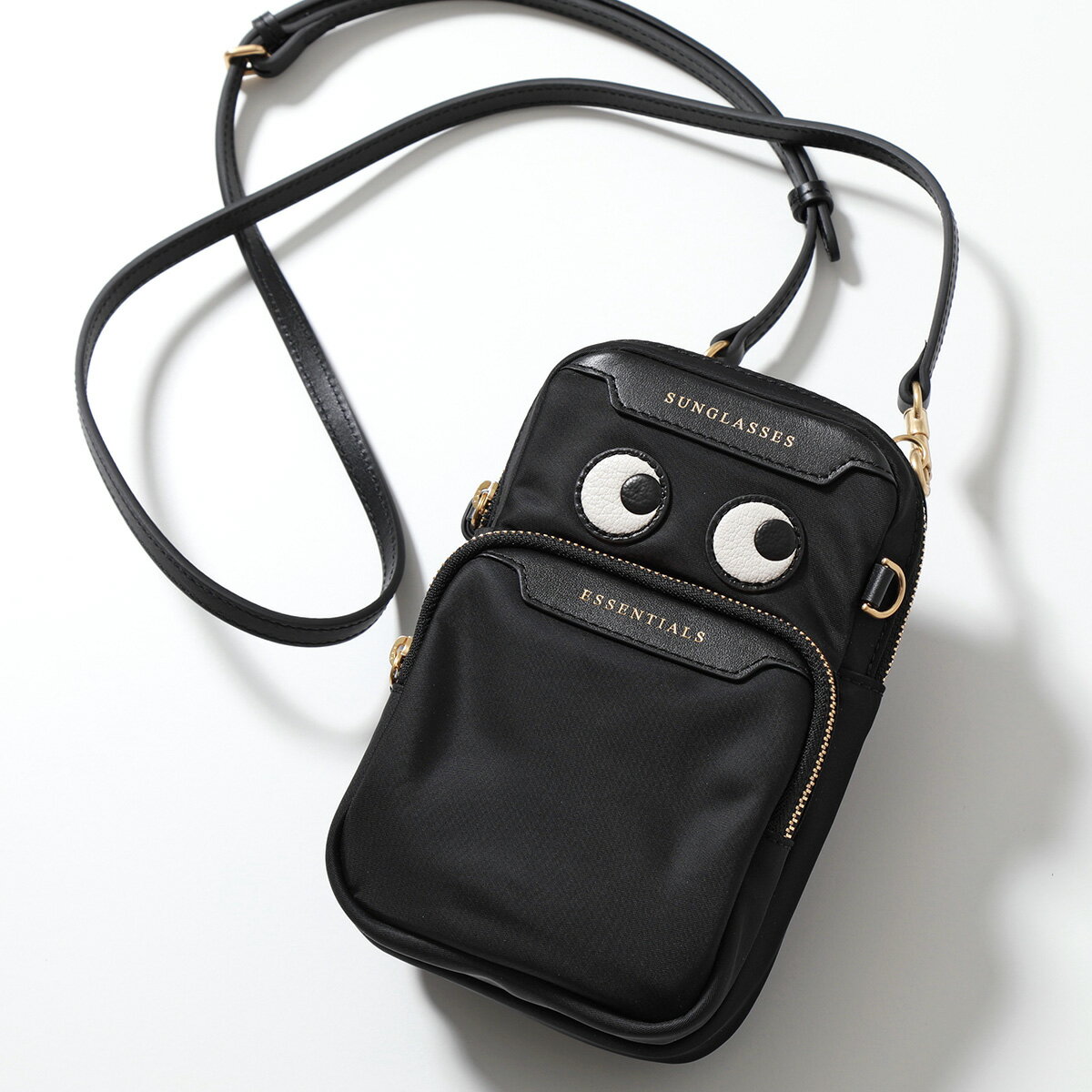 楽天インポートセレクト museeANYA HINDMARCH アニヤハインドマーチ ショルダーバッグ ESSENTIALS CROSSBODY エッセンシャルズ 181631 レディース クロスボディバッグ ミニバッグ 鞄 Black