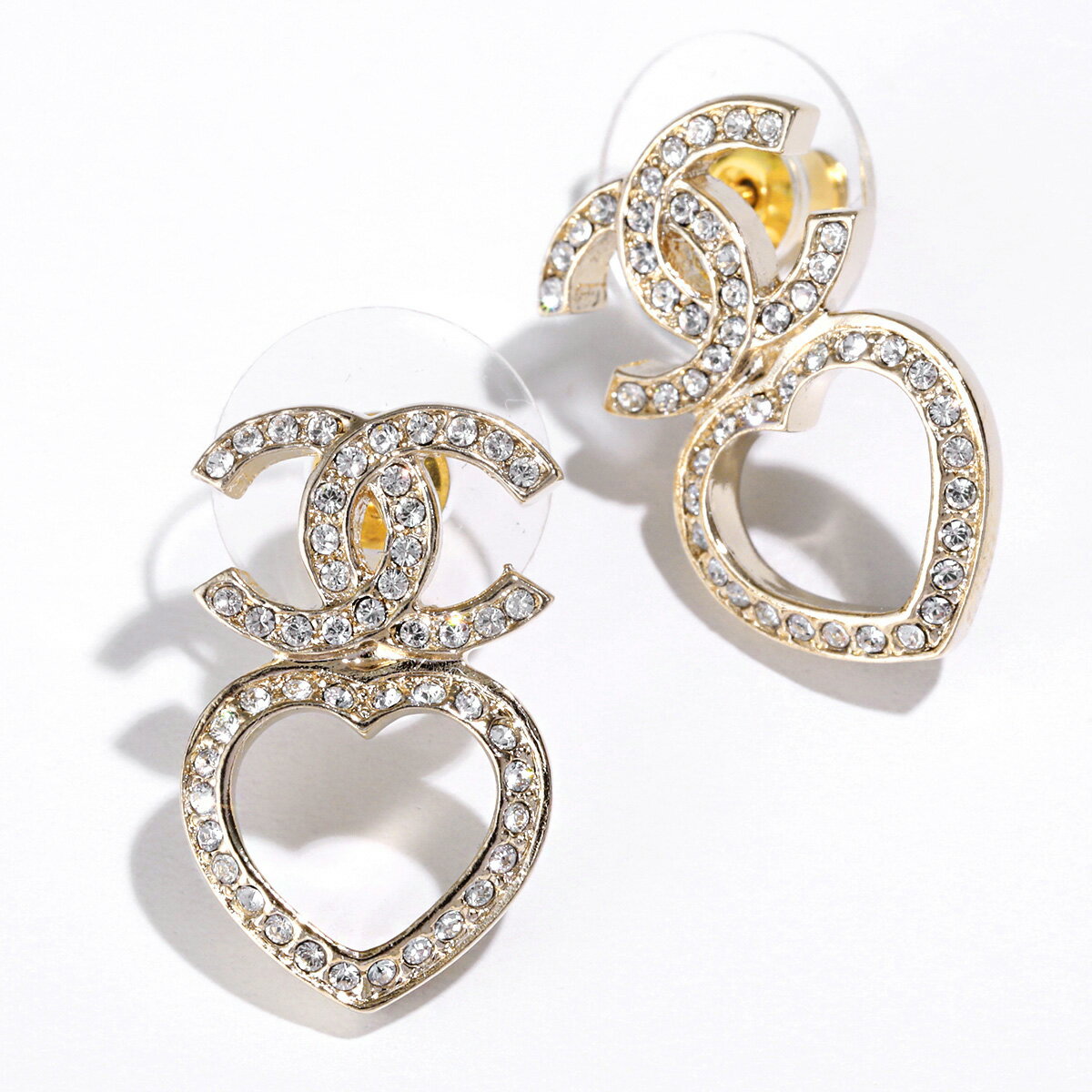 CHANEL シャネル ピアス ABB665 B14145 レディース ココマーク CCマーク ハート アクセサリー ラインストーン NR577のサムネイル