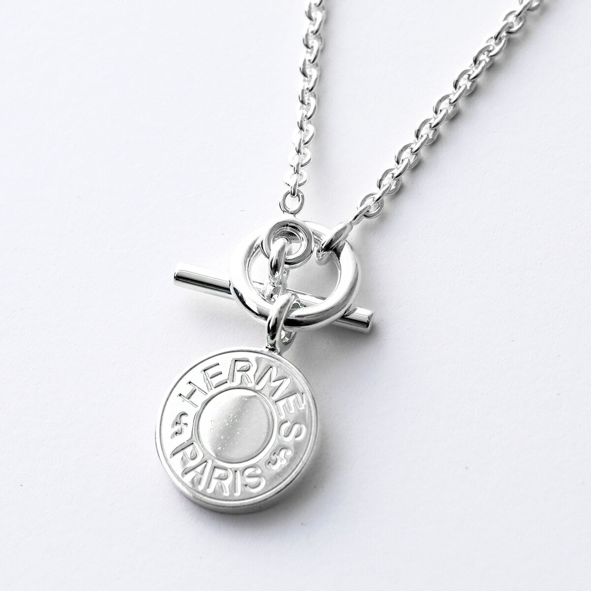 エルメス ネックレス（レディース） HERMES エルメス ネックレス SERIE セリエ Amulet H Exlibris Pendant Necklace アミュレット H Ex Libris エクスリブリス レディース ペンダント SV/シルバー