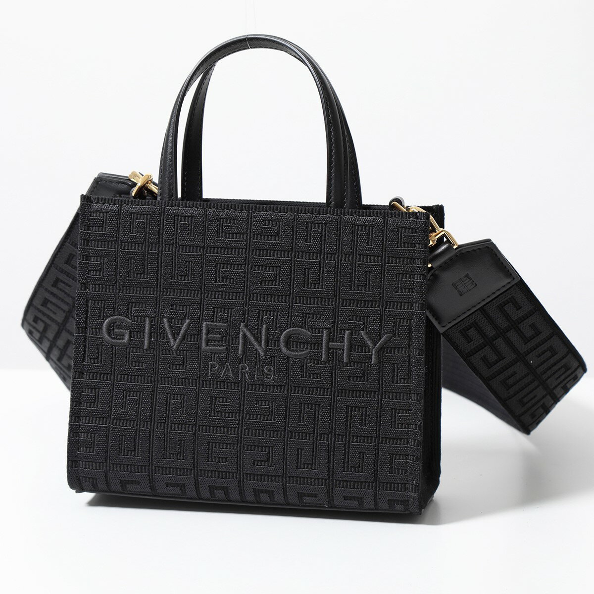 GIVENCHY ジバンシィ ショルダーバッグ G-TOTE MINI TOTE BAG BB50N0B1ME レディース ハンドバッグ キャンバス ロゴ刺繍 鞄 001/BLACK