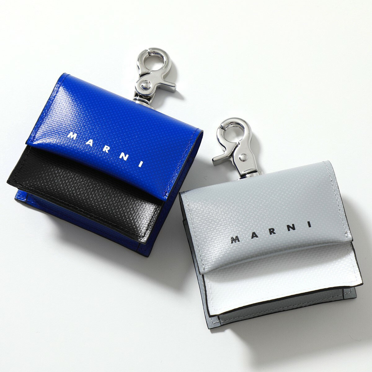 MARNI マルニ イヤフォンケース AUMI0002A0 P5769 メンズ AIRPODSケース PVC バイカラー ロゴ エア ポッズ フック付き カラー2色のサムネイル