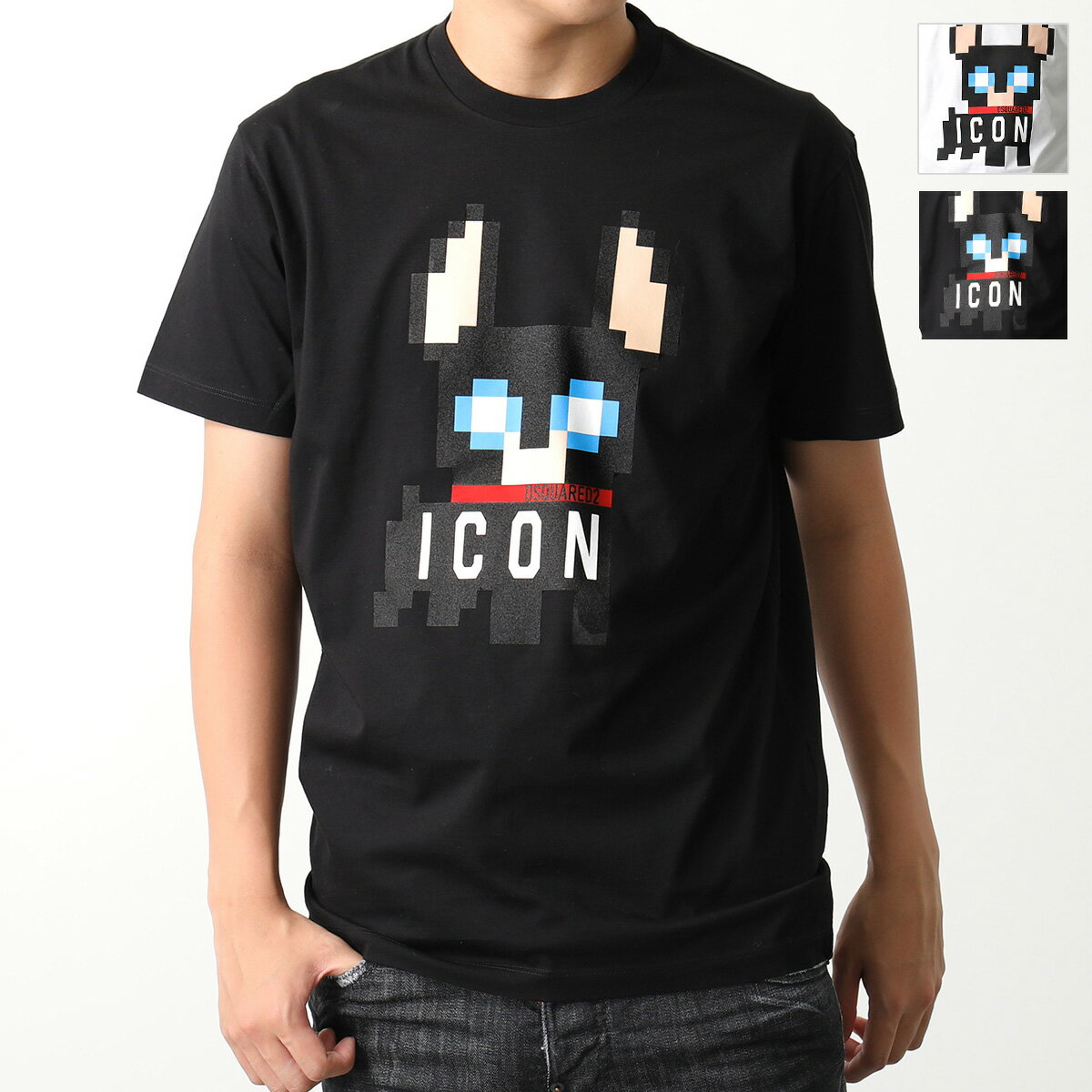 DSQUARED2 ディースクエアード 半袖 Tシャツ S79GC0073 S23009 メンズ ICON アイコン ciro シプロ コットン ロゴT クルーネック カラー2色