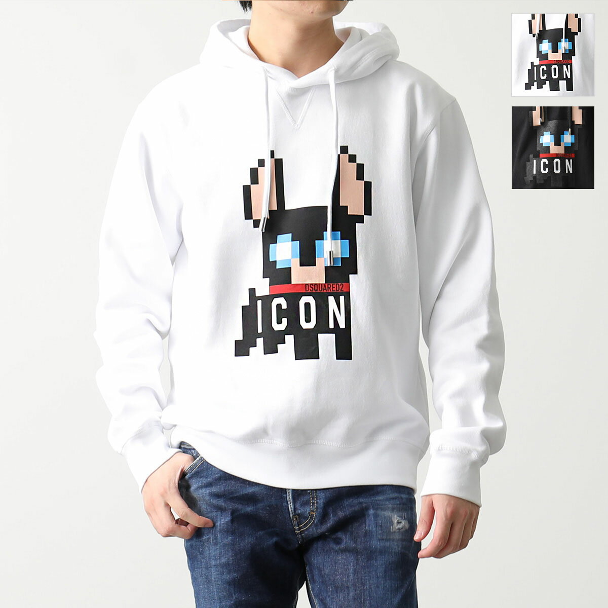 DSQUARED2 ディースクエアード パーカー ICON COOL HOODIE S79GU0105 S25516 メンズ プルオーバー スウェット ロゴ カラー2色