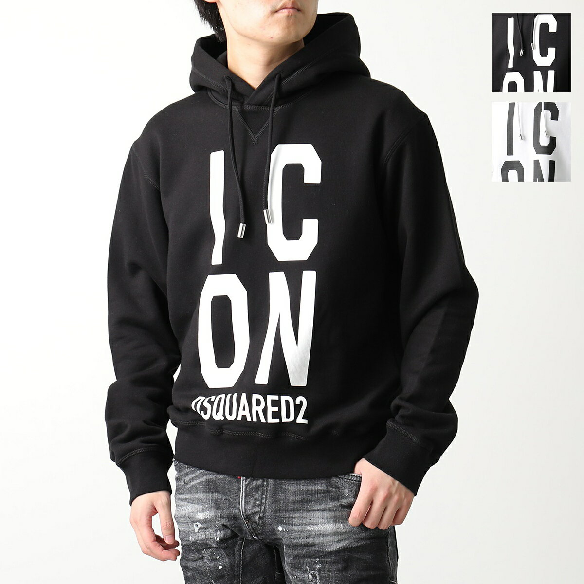 DSQUARED2 ディースクエアード パーカー ICON SQUARED COOL HOODIE S79GU0108 S25516 メンズ ロゴ プルオーバー スウェット カラー2色