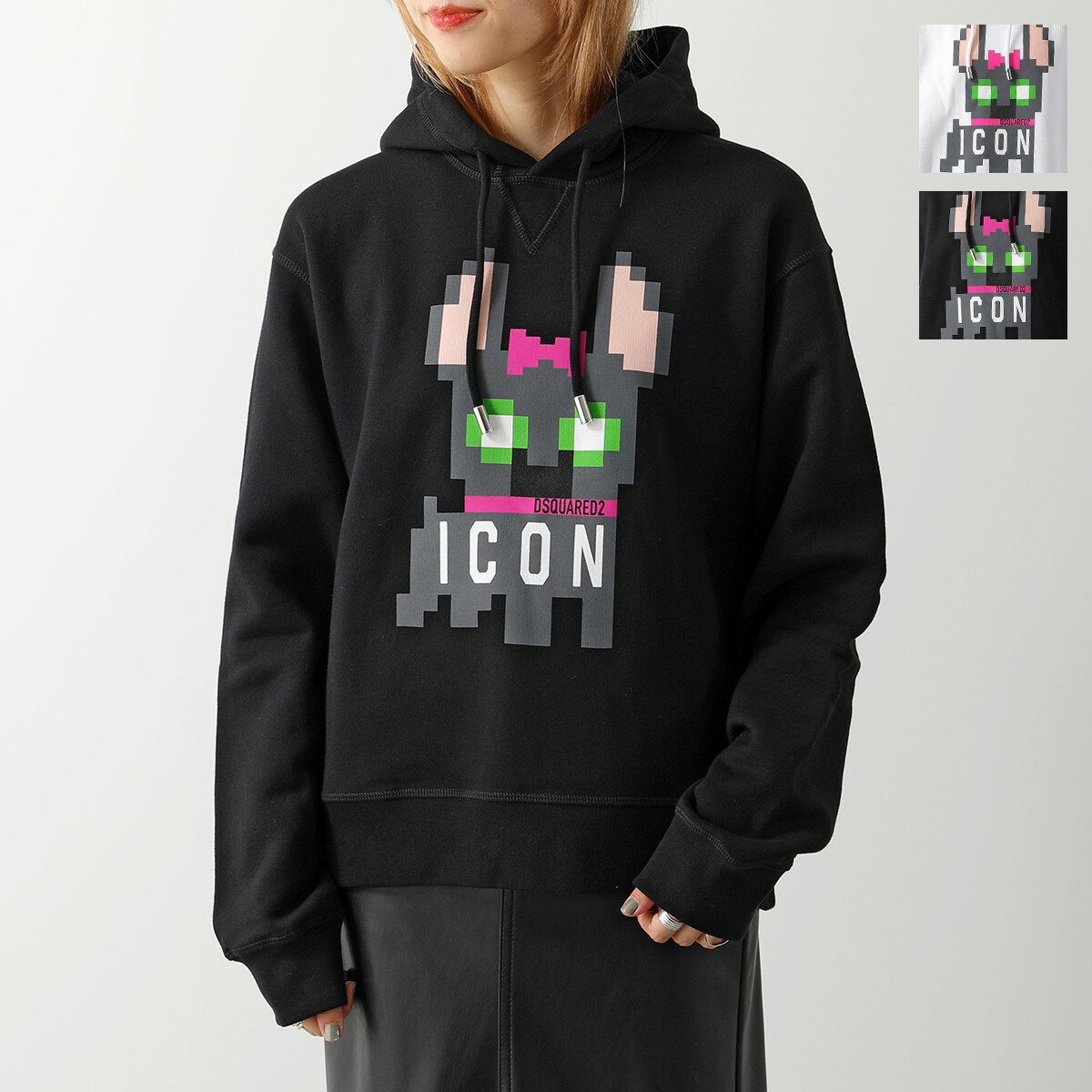 DSQUARED2 ディースクエアード パーカー ICON HILDE COOL HOODIE S80GU0095 S25516 レディース プルオーバー スウェット カラー2色