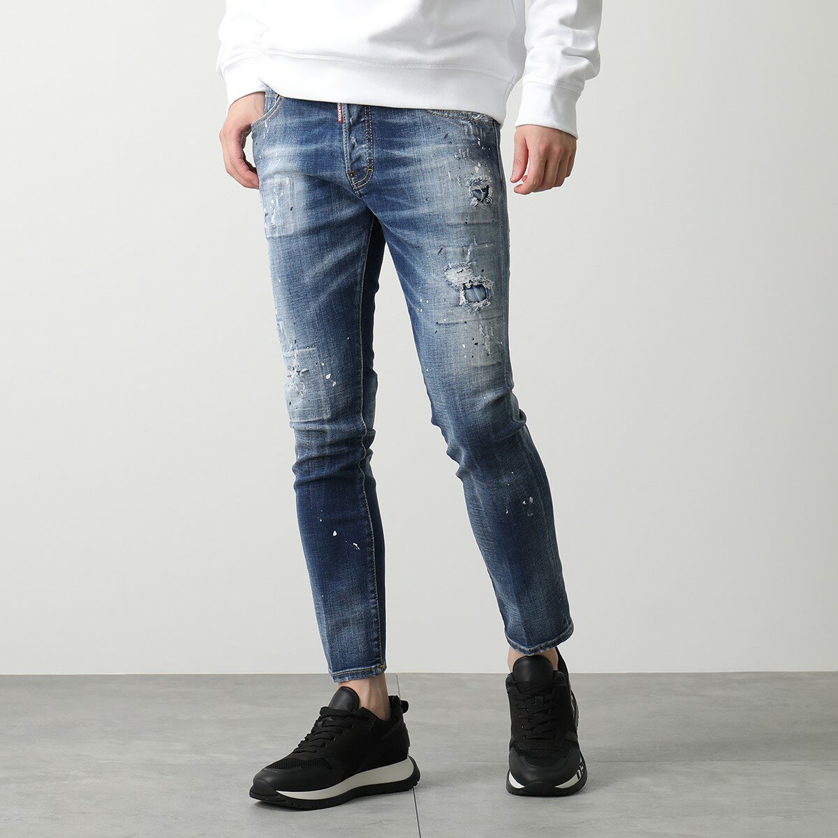 DSQUARED2 ディースクエアード ジーンズ SKATER JEANS S74LB1387 S30664 メンズ デニムパンツ ストレッチ スリム ラインストーン 470【point5】