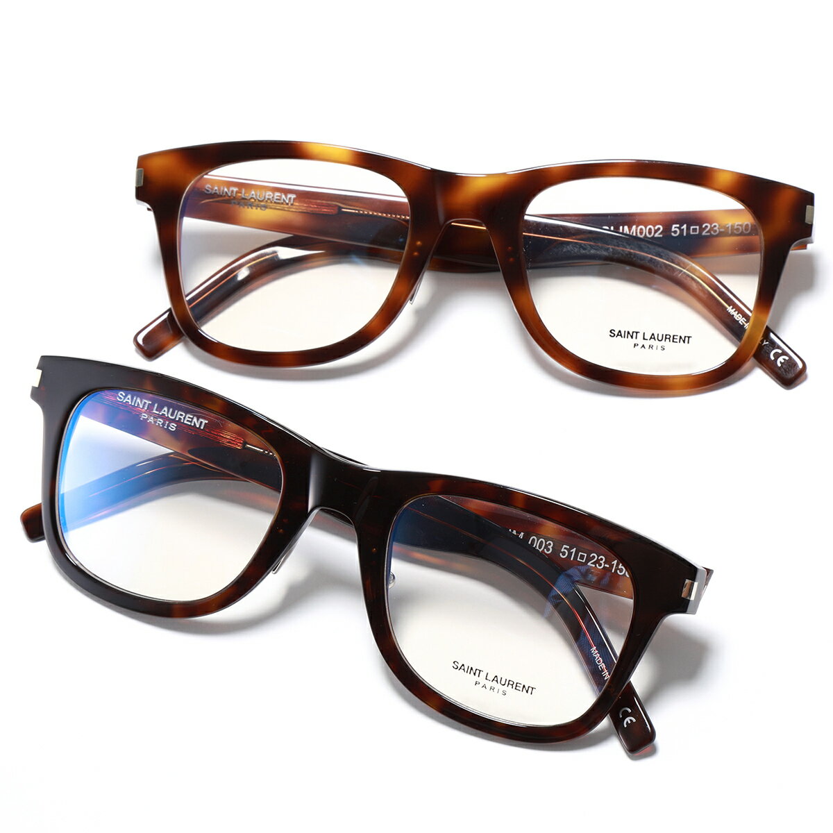 SAINT LAURENT サンローラン メガネ SL 50/F SLIM メンズ ウェリントン型 めがね 伊達メガネ ダテ 眼鏡 ロゴ アイウェア カラー2色のサムネイル