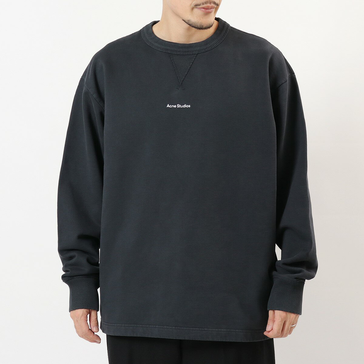 Acne Studios アクネストゥディオズ スウェットシャツ BI0184 FN-MN-SWEA000342 メンズ ロゴ プリント クルーネック トレーナー カラー3色