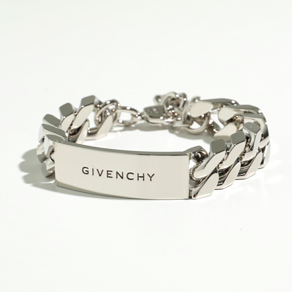 GIVENCHY ジバンシィ ブレスレット BN205B F003 メンズ ロゴプレート ブラス チェーン 4G アクセサリー 040/SILVERY