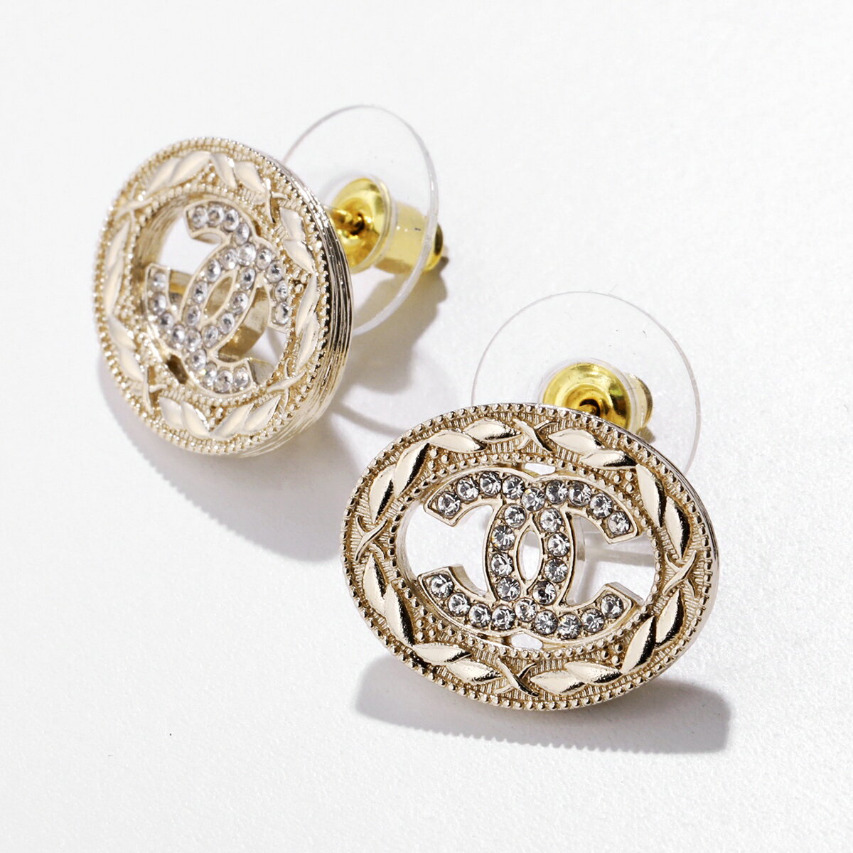 CHANEL シャネル ピアス ABB851 B14482 レディース CCマーク ココマーク メタル ラインストーン スタッド ジュエリー アクセサリー NS279のサムネイル