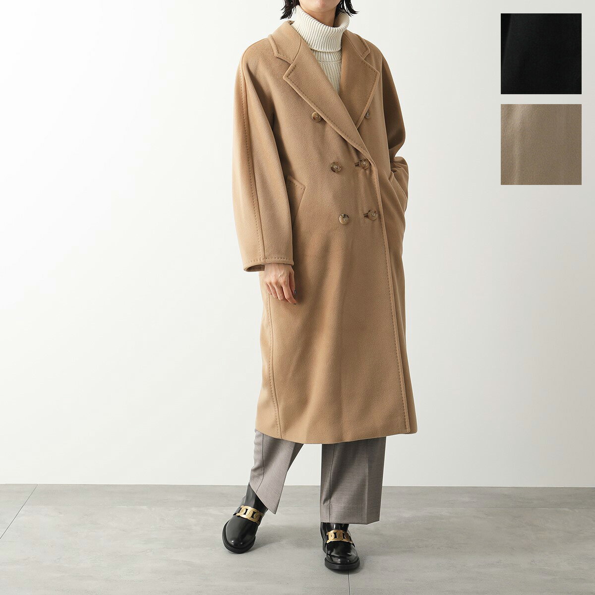 MAX MARA マックスマーラ チェスターコート MADAME マダム 101801モデル レディース アイコンコート カシミヤ ウール ダブルブレスト ベルテッドコート ロング カラー3色