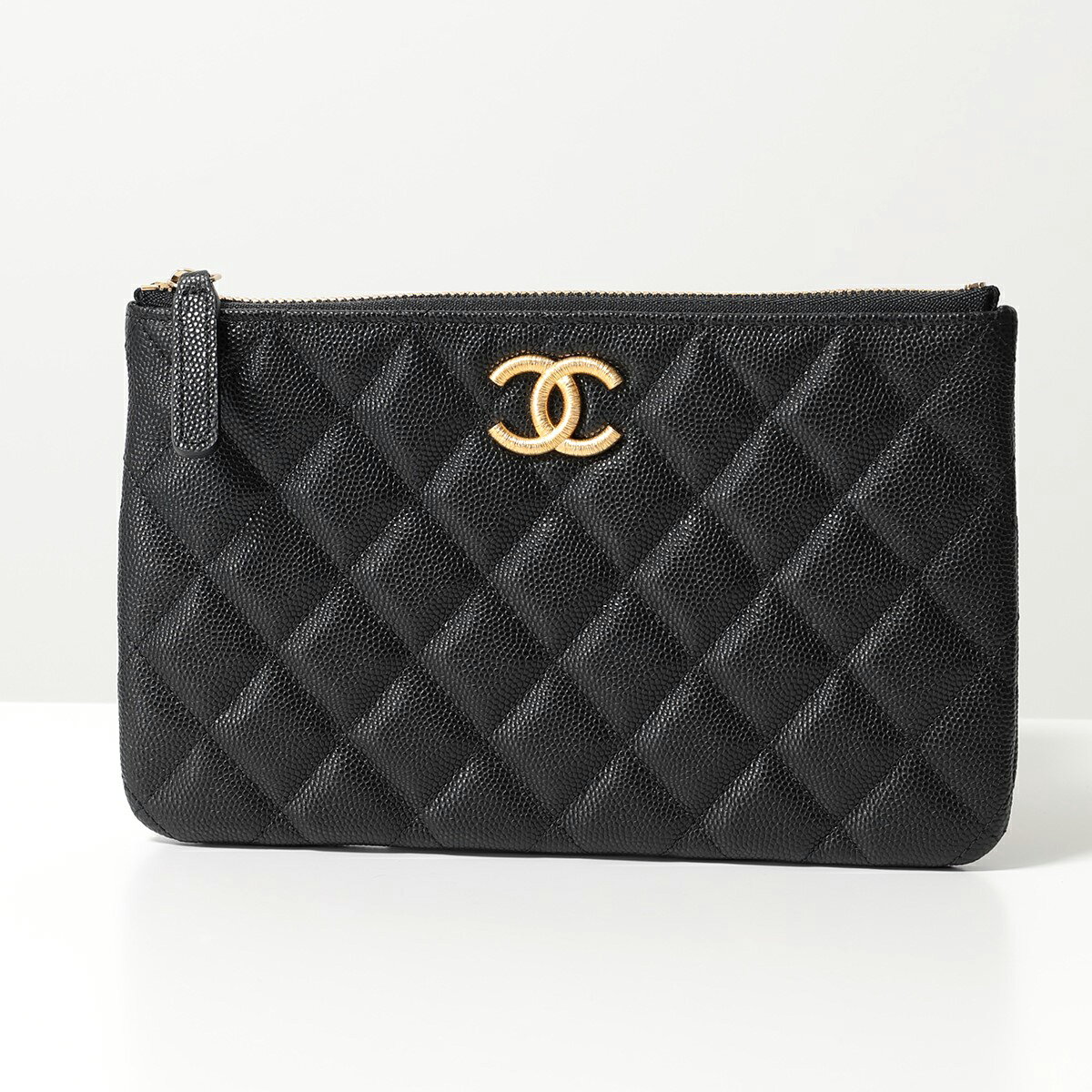 CHANEL シャネル ポーチ AP3525 B13703 レディース MATELASSE マトラッセ キャビアスキン レザー キルティング CCマーク ココマーク 94305のサムネイル