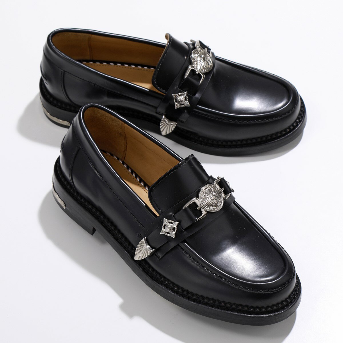 TOGA PULLA トーガ プルラ ビット ローファー Metal Loafer AJ1041 レディース レザー シューズ メタル スタッズ 靴 BLACK【cp_fifte】