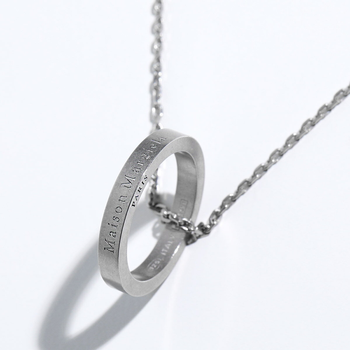MAISON MARGIELA 11 メゾンマルジェラ ネックレス SM1UU0035 SV0158 メンズ ロゴ リング チェーン アクセサリー シルバー925 951のサムネイル