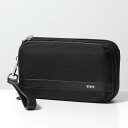 TUMI トゥミ クラッチバッグ ALPHA TRIPLE ZIP CLUTCH 135648 1041 メンズ アルファ ナイロン×レザー 撥水 リストレット付き 鞄 BLACK