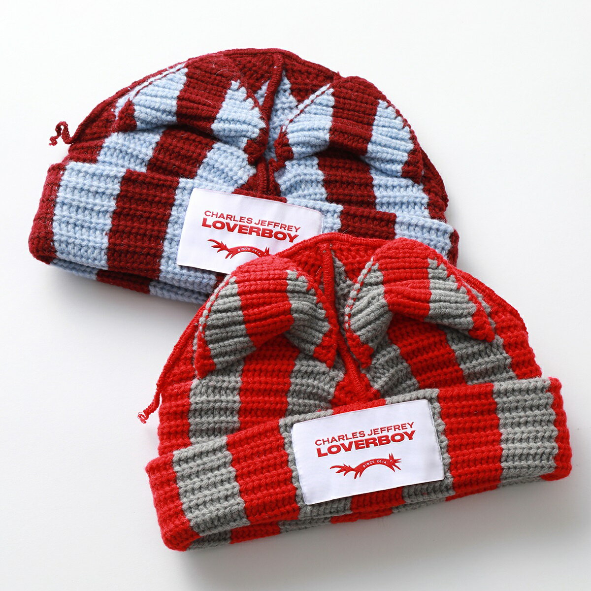 CHARLES JEFFREY LOVERBOY チャールズジェフリーラバーボーイ ニット帽 STRIPED EARS BEANIE 31130304 31130305 メンズ 猫耳 ニットキャップ 帽子 カラー2色【cp_ten】のサムネイル