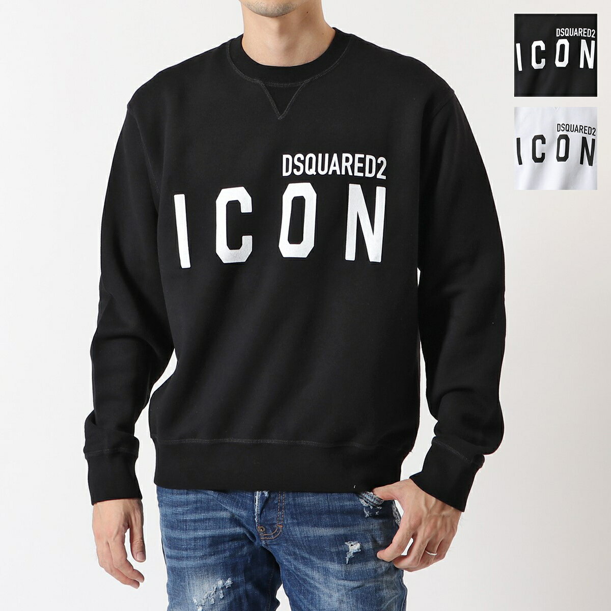 DSQUARED2 ディースクエアード S79GU0004 S25516 Icon Crewneck Sweatshirt メンズ スウェット トレーナー ロゴ クルーネック カラー2色【point10】【TS10】