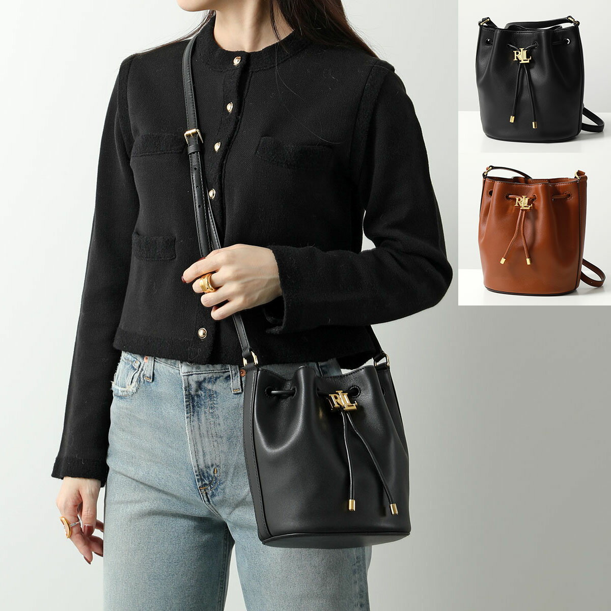 Lauren Ralph Lauren ローレン ラルフローレン ショルダーバッグ ANDIE アンディ 431876723 レディース LRL ドローストリング 鞄 カラー2色のサムネイル