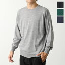 ジョンスメドレー JOHN SMEDLEY ジョンスメドレー セーター SCANLAN スキャラン メンズ MODERN FIT 30G 長袖 クルーネック ニット 無地 メリノウール カラー4色