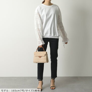 See By Chloe シーバイクロエ CHS20SJH21097 クルーネック レース フリル 長袖Tシャツ ロング カットソー 107/IconicMilk レディース