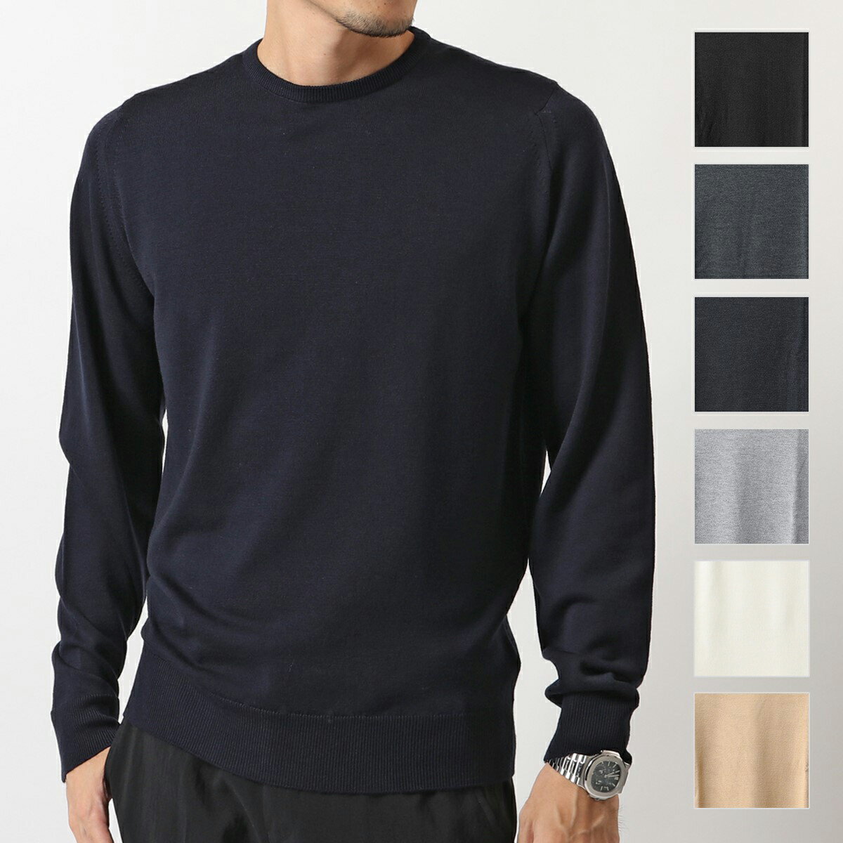 JOHN SMEDLEY ジョンスメドレー FARHILL ファーヒル STANDARD FIT カラー7色 メリノウール クルーネック 長袖 ニット メンズ【po_fifth】