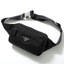 PRADA プラダ ボディバッグ 2VL977 WOO 2DMG レディース Re-Nylon リナイロン サフィアーノレザー ベルトバッグ クロスボディ トライアングルロゴ 鞄 F0002/NERO