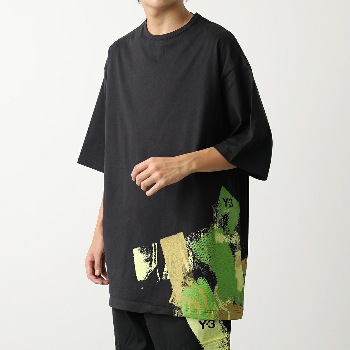 Y-3 ワイスリー Tシャツ GFY SS TEE グラフィック ショートスリーブ ティー IP5579 メンズ 半袖 カットソー コットン クルーネック BLACK