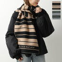 GIVENCHY ジバンシィ マフラー GV3518 J4975 レディース ショール マルチボーダー ロゴ ウール カラー2色