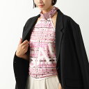 SALVATORE FERRAGAMO フェラガモ トップス ABSTRACT アブストラクト 32 0747 レディース シルク ノースリーブ ホルターネック 004/BUBBLEGUM【po_fifth】