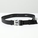 PRADA プラダ ベルト 2CM253 053 メンズ サフィアーノレザー トライアングルロゴ F0002/NERO 【po_sannn】