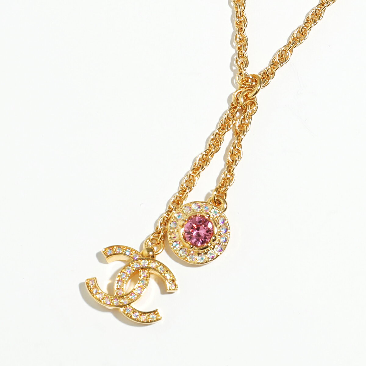CHANEL シャネル ネックレス ABA051 B10031 レディース ココマーク CCマーク パール ラインストーン メタル アクセサリーNM084のサムネイル