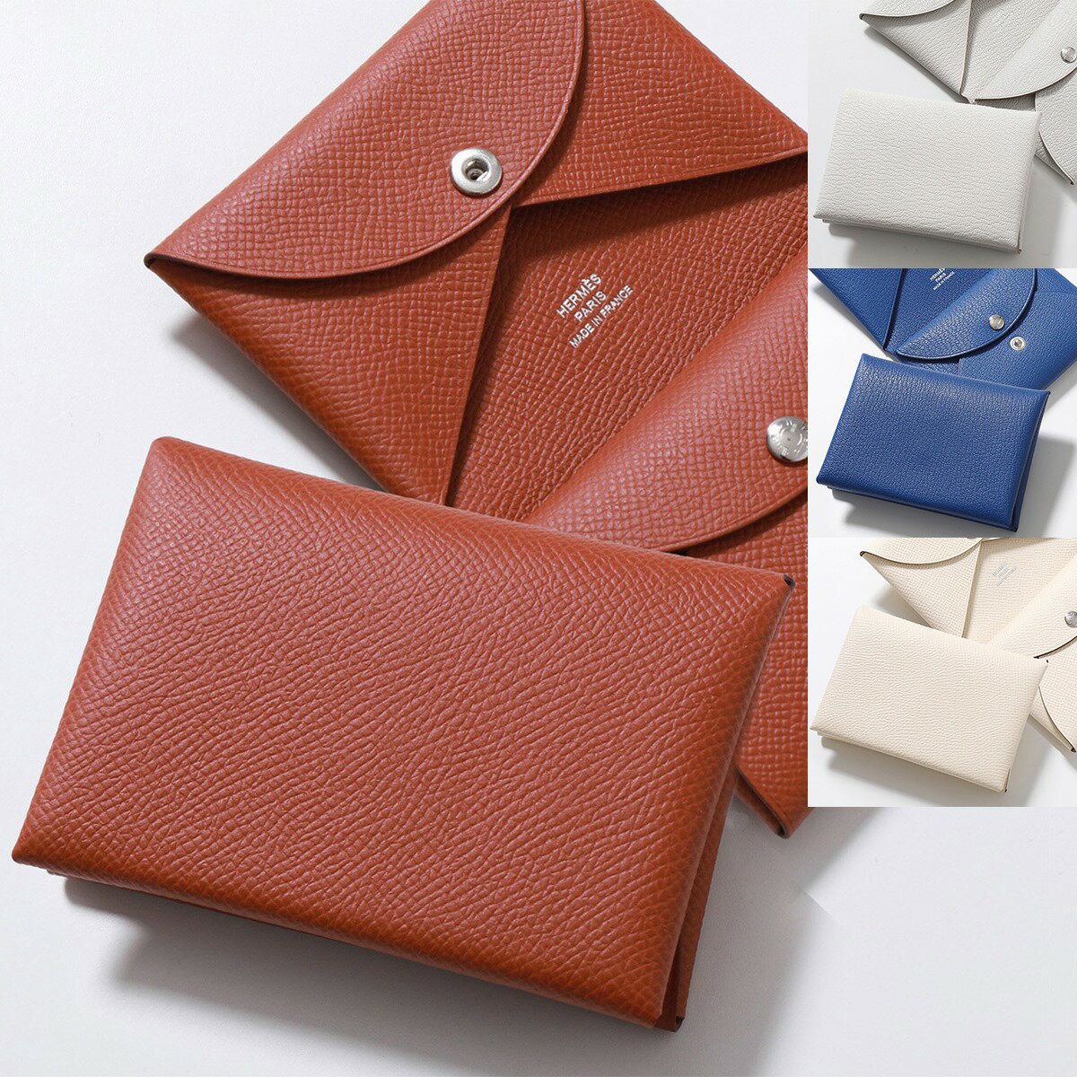 【カラー限定特価】HERMES エルメス コインケース カルヴィデュオ CALVI DUO 083035CK 082977CK レディース エプソン シェーブル レザー カードケース 財布 カラー4色【cp_fivee】のサムネイル