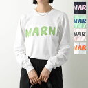 MARNI マルニ カットソー THJE0294P1 USCS11 レディース 長袖Tシャツ ロンT クルーネック ペイントロゴ カラー5色【po_saan】