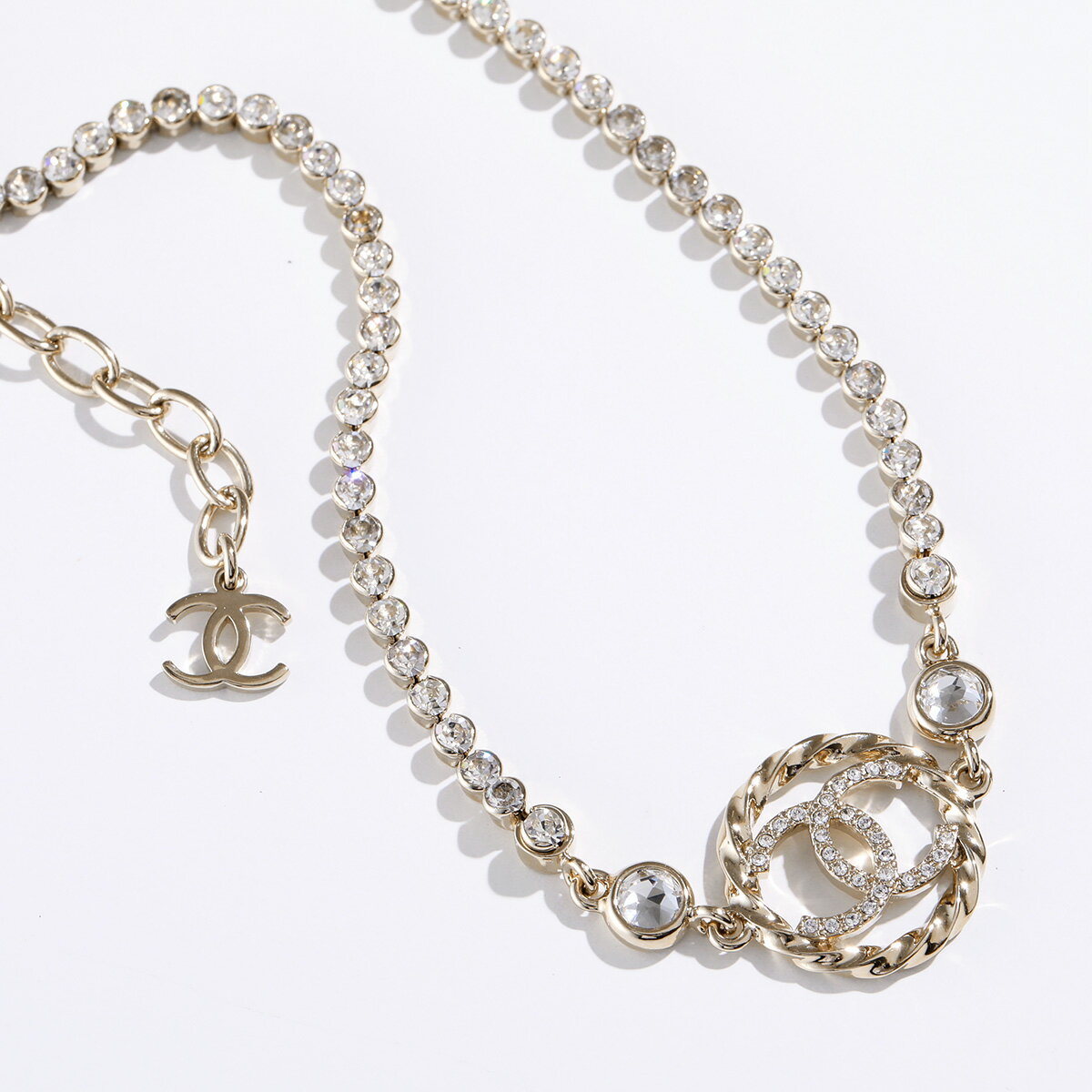CHANEL シャネル チョーカー ABA202 B10484 レディース ネックレス ココマーク CCマーク クリスタル装飾 NN009のサムネイル