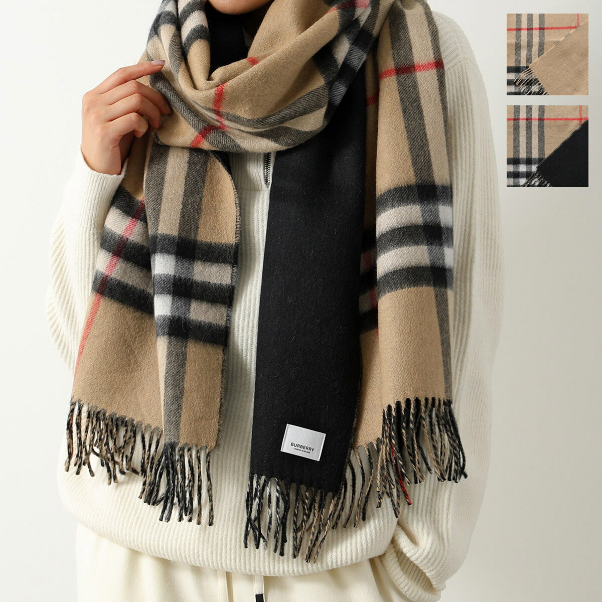 BURBERRY バーバリー ストール MU GNT CHK SLD LNG CSSC 8035910 8045332 レディース マフラー ショール カシミヤ バーバリーチェック 大判 カラー2色のサムネイル