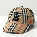 BURBERRY バーバリー ベースボールキャップ 8068032 レディース モノグラム チェック コットン 帽子 A7028/ARCHIVE-BEIGE-IP-CHK【po_fifth】