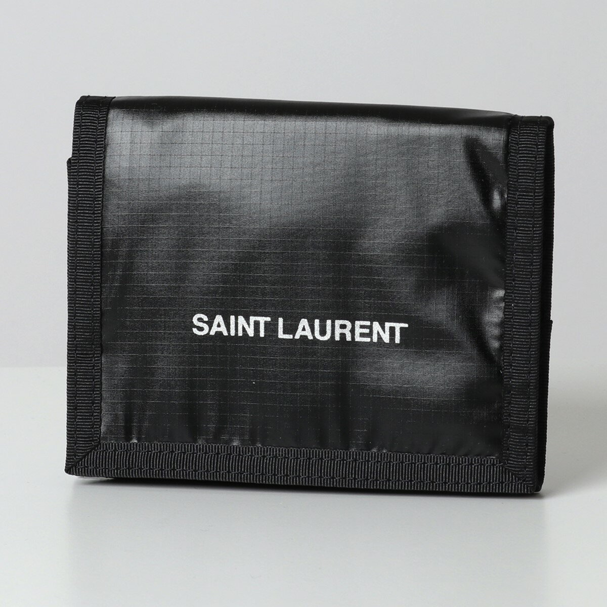 SAINT LAURENT サンローラン 588189 HO23Z 1054 NUXX ヌックス 三つ折り財布 ミニ財布 豆財布 ロゴ メンズ レディース